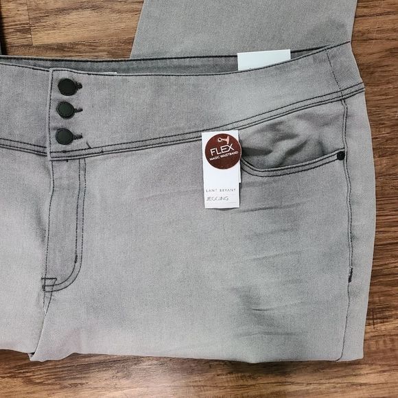 Lane Bryant High Waisted 3 Button Jeggings Gray 26 NWTS - Picture 6 of 7